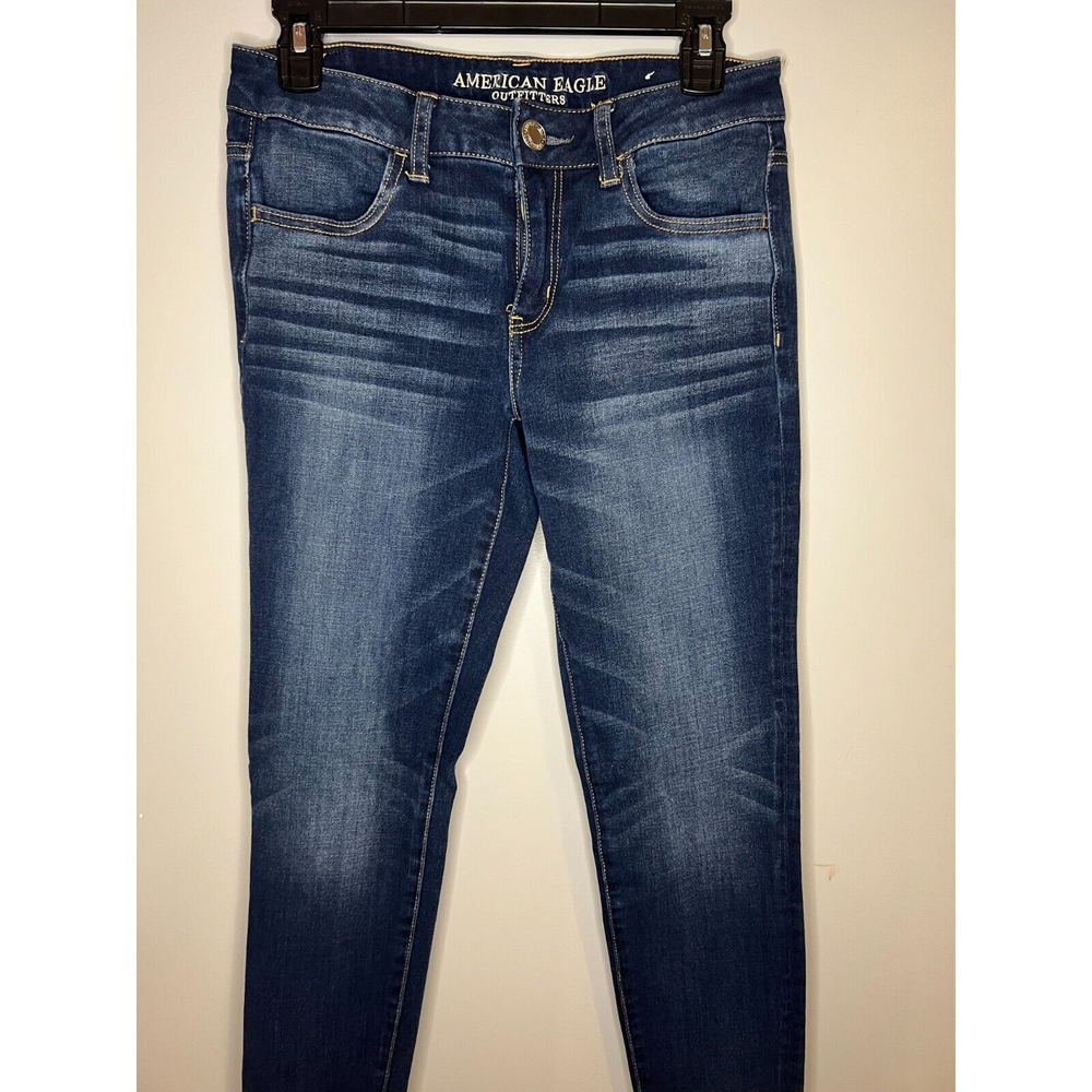 American Eagle Super Super Stretch X4 Jegging Dark Wash Blue Jeans Size 6